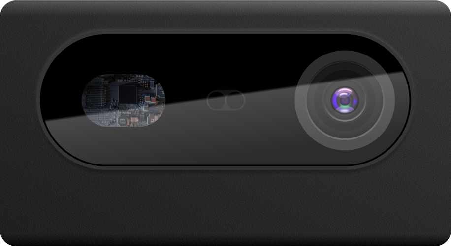 foto de frente para uma câmera preta