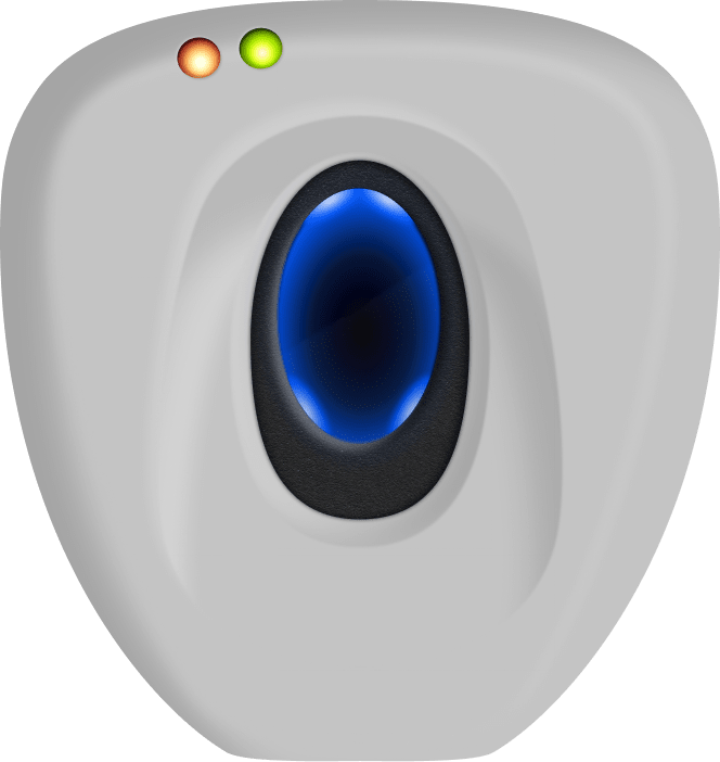 foto vista de cima de um leitor de digitais