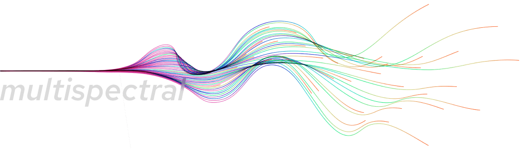 feixos de luz de todas as cores